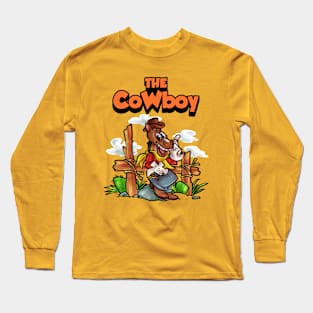 Retro Rustler: Vintage Cowboy Adventure Long Sleeve T-Shirt